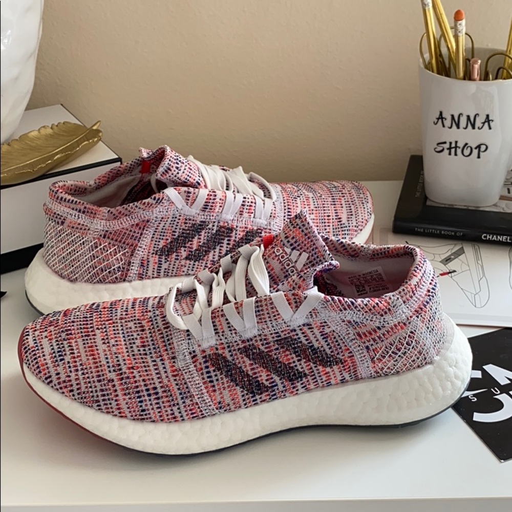 NWT Adidas pureboost pink running shoes - Picture 7 of 8